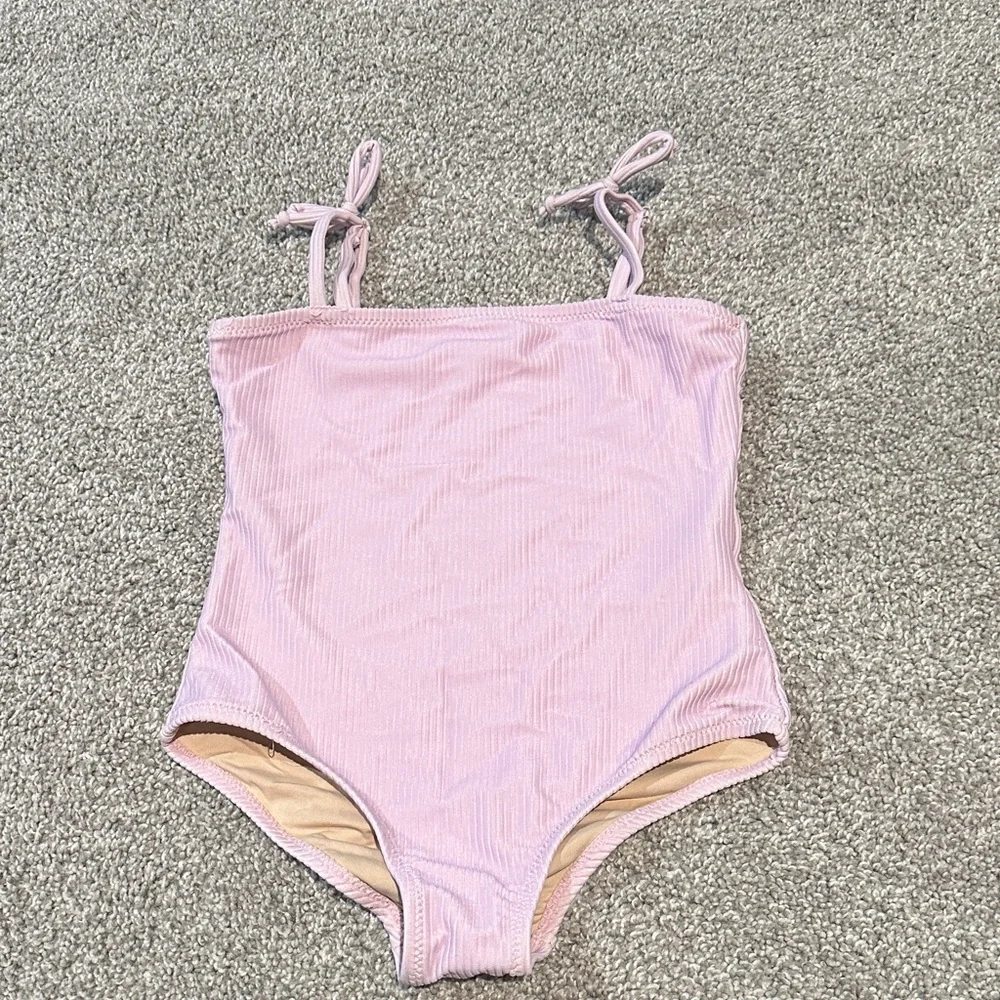 Shade Critters Palm Beach Purple Ribbed toddler one piece bathing suit size 4T